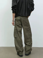 Retro Multi-Pocket Wide-Leg Cargo Pants 5