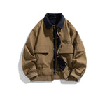 6013788897549,6013788897550,6013788897551,6013788897552,6013788897553, Retro Multi-Pocket Zip Front Workwear Jacket