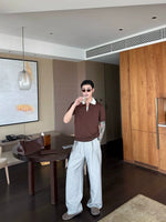 Retro Pinstripe Wide-Leg Casual Pants 4