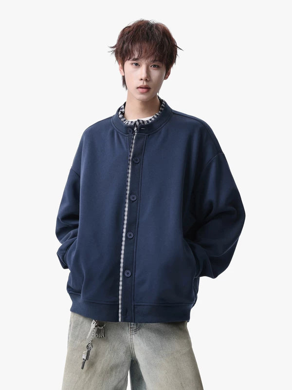 Retro Plaid Layered Button-Up Hoodie Jacket 5