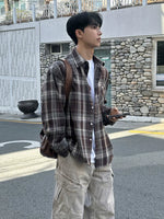 Retro Plaid Long Sleeve Casual Shirt 2