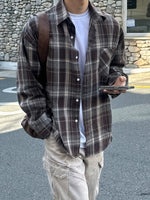 Retro Plaid Long Sleeve Casual Shirt 3