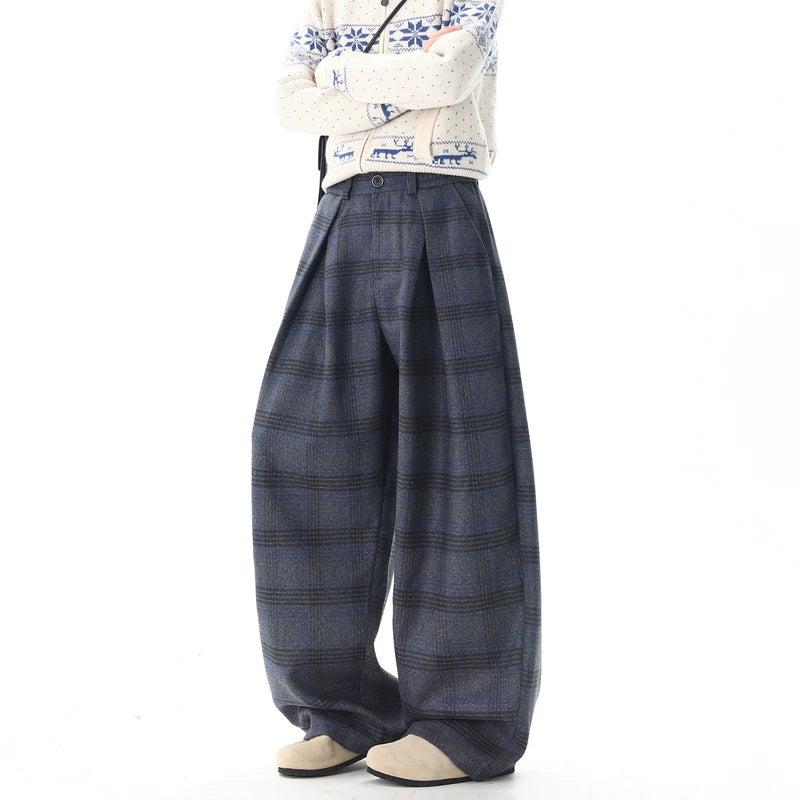 1627207:28334,6174146843033,1627207:28334,6174146843034,1627207:28334,6174146843035,1627207:28334,6174146843031,1627207:28334,6174146843032,6174146843033,6174146843034,6174146843035,6174146843031,6174146843032, Retro Plaid Wide Leg Casual Pants