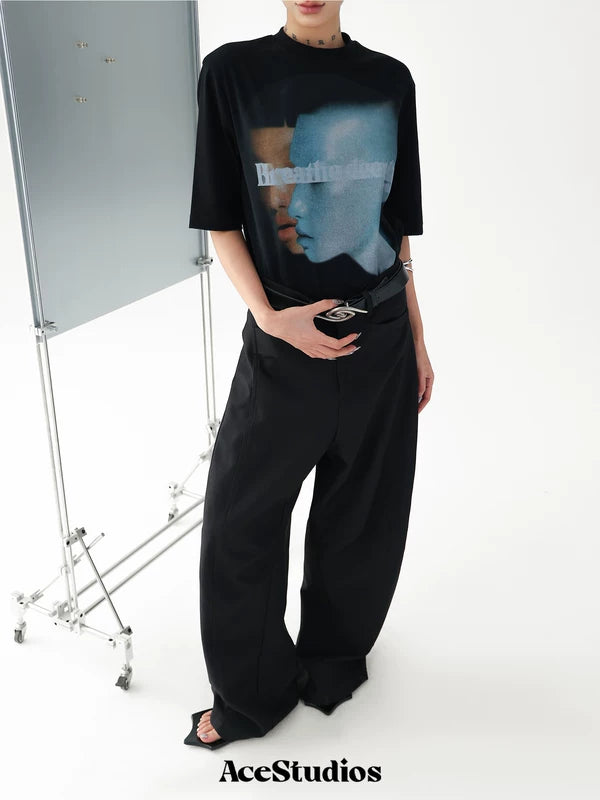 Retro Portrait Graphic Oversized T-Shirt 5