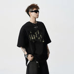 Retro Print Oversized Crew Neck T-Shirt 4