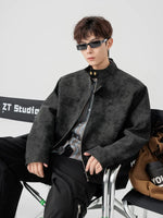 Retro PU Leather Stand Collar Motorcycle Jacket 4