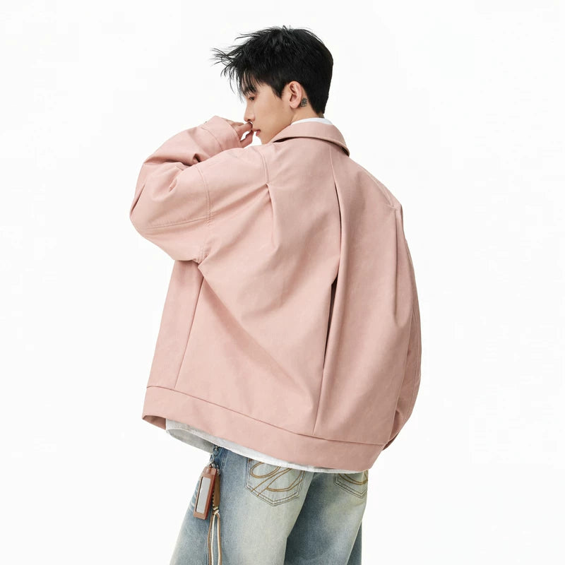 Retro PU Leather Zip Motorcycle Jacket 4