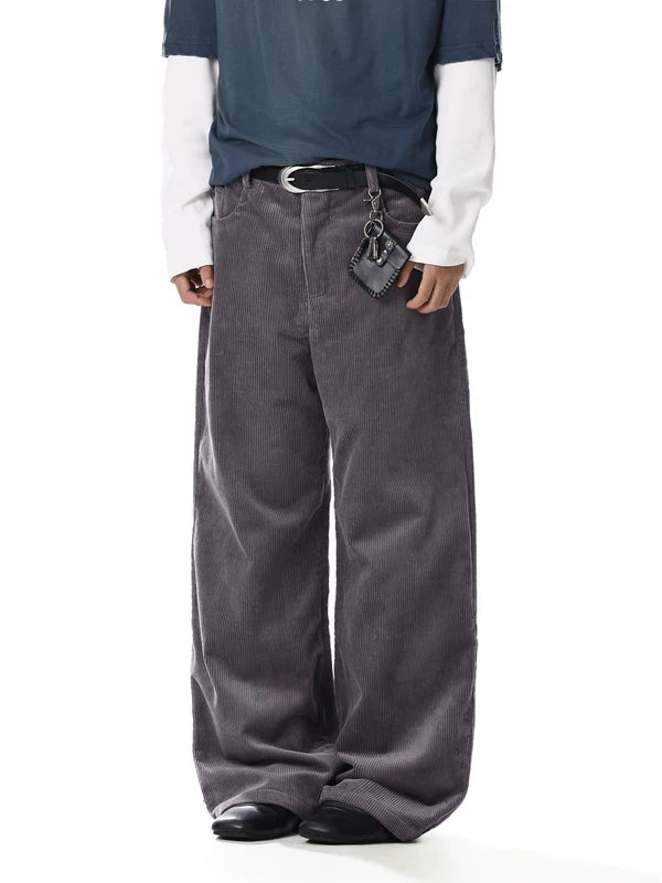 Wide Leg Corduroy Casual Pants 2