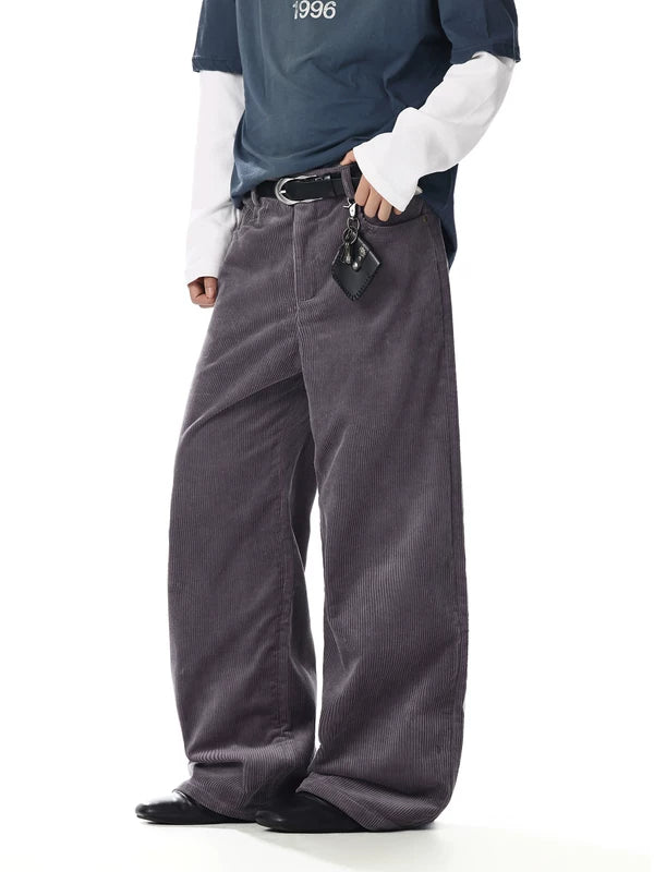 Wide Leg Corduroy Casual Pants 4