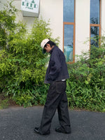 Raw Denim Wide Leg Jeans Pants 3