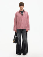 Retro Plaid Long Sleeve Button-Up Shirt 5