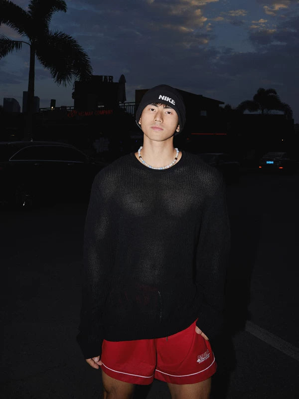 Retro Relaxed Knit Long-Sleeve Sweater 3