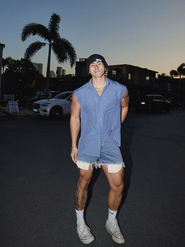 Retro Sleeveless Button-Up Vest Top 2