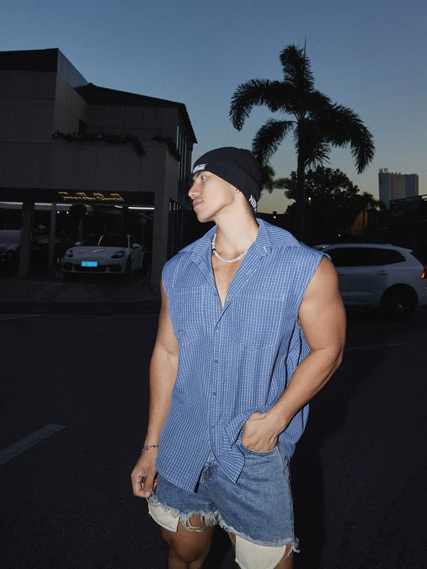 Retro Sleeveless Button-Up Vest Top 3