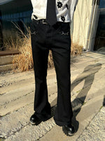 ,6033420096428,6033420096429,6033420096430,6033420096431,6033420096432, Retro Slim Fit Flared Jeans Pants