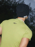 Retro Slim Fit Ribbed Knit T-Shirt 4