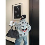 Retro Stand-Collar Knit Cardigan Sweater 5