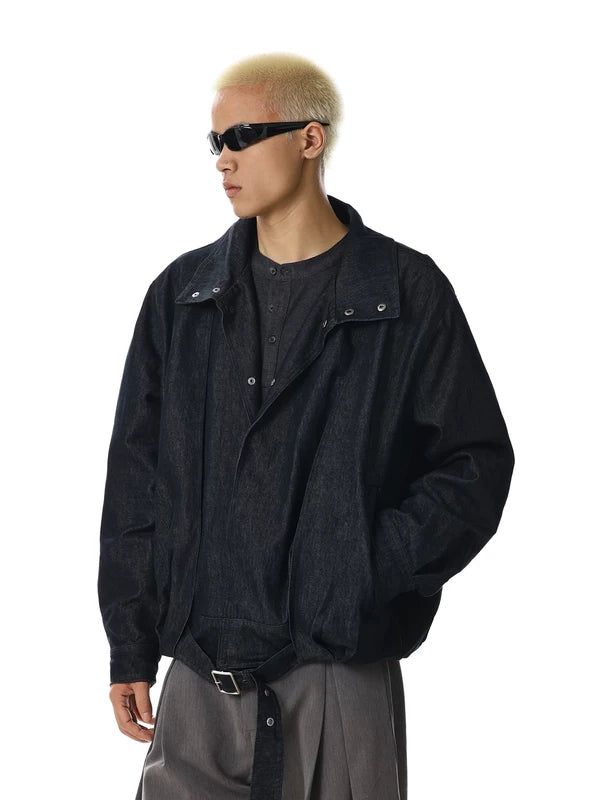 Retro Stand Collar Loose Casual Jacket 2