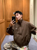 Retro Stand-Collar Oversized Work Jacket 5