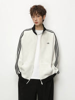 Retro Stand Collar Zip Sports Jacket 3