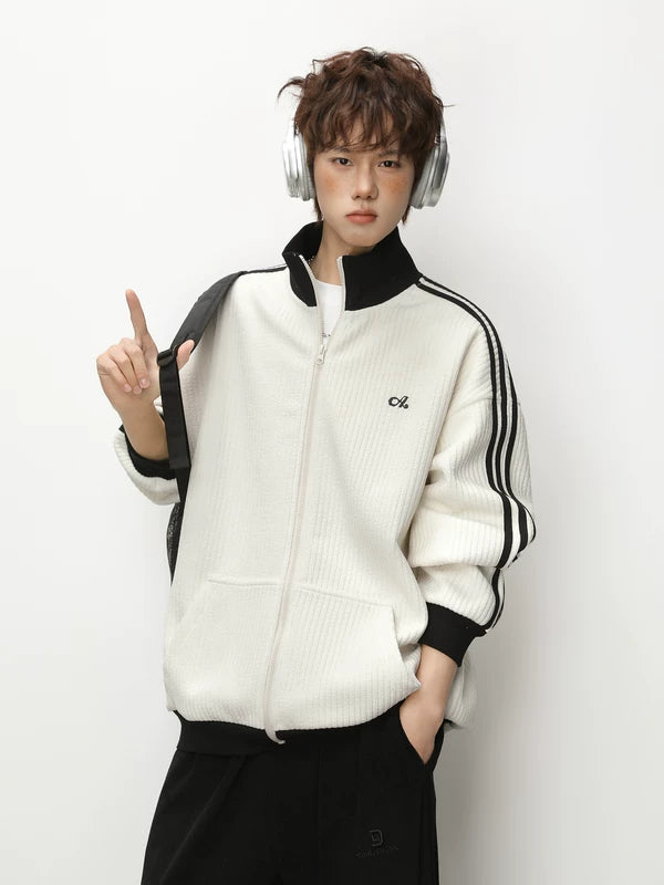 Retro Stand Collar Zip Sports Jacket 4