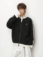 Retro Stand Collar Zip Sports Jacket 5