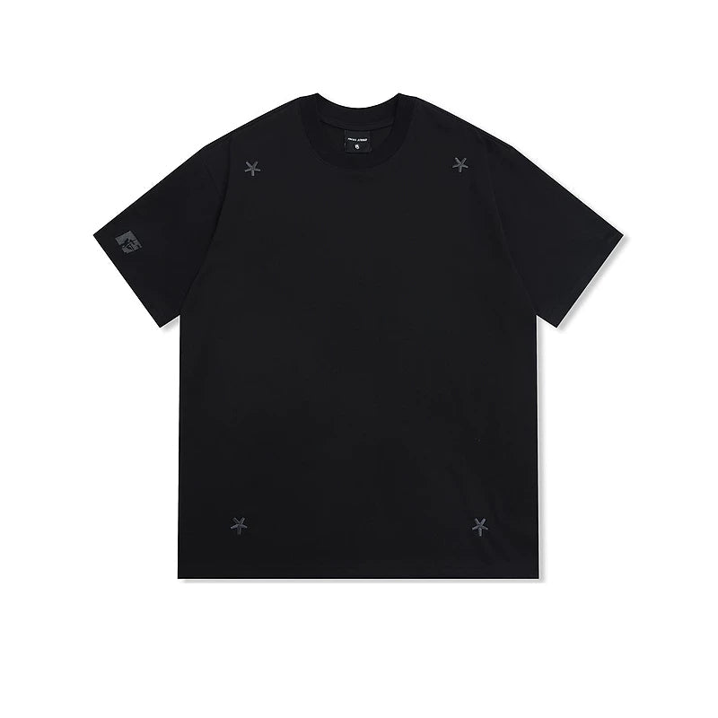 27177:28341,5756256536469,27177:28341,5756256536470,27177:28341,5756256536471,5756256536469,5756256536470,5756256536471, Retro Star Embroidered Loose Fit T-Shirt