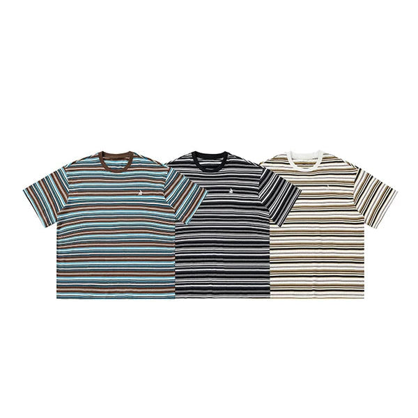 Retro Striped Short-Sleeve Casual T-Shirt 4