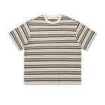 5733838469258,5733838469259,5733838469260,5733838469261, Retro Striped Short-Sleeve Casual T-Shirt
