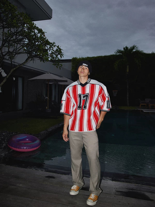 Retro Striped V-Neck Knit Sweater 2