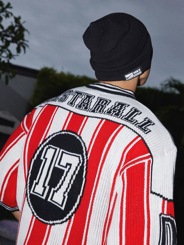 Retro Striped V-Neck Knit Sweater 4