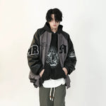 Retro Suede Varsity Baseball Jacket 2