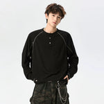 5928349588342,5928349588343,5928349588344,5928349588345,5928349588346, Retro Textured Henley Long-Sleeve Hoodie