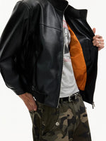 Retro Textured Leather Pilot Jacket 4