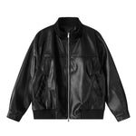 6026451149748,6026451149749,6026451149750,6026451149751, Retro Textured Leather Pilot Jacket