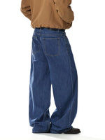 Loose Wide Leg Floor-Length Jeans Pants 5