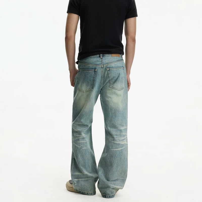 Retro Washed Wide Leg Jeans Pants 5