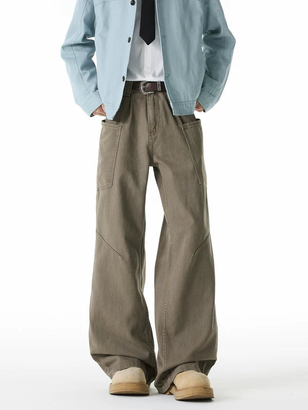 Retro Wide-Leg Casual Cargo Pants 3