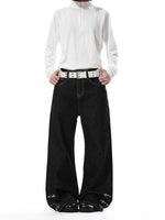 Retro Wide-Leg Casual Denim Pants 3