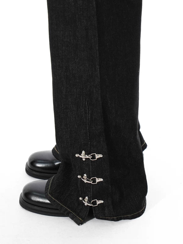 Retro Wide-Leg Casual Denim Pants 4