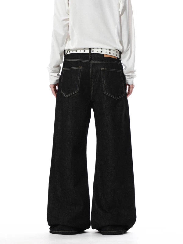 Retro Wide-Leg Casual Denim Pants 5