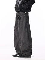 Retro Wide Leg Multi Button Jeans Pants 3