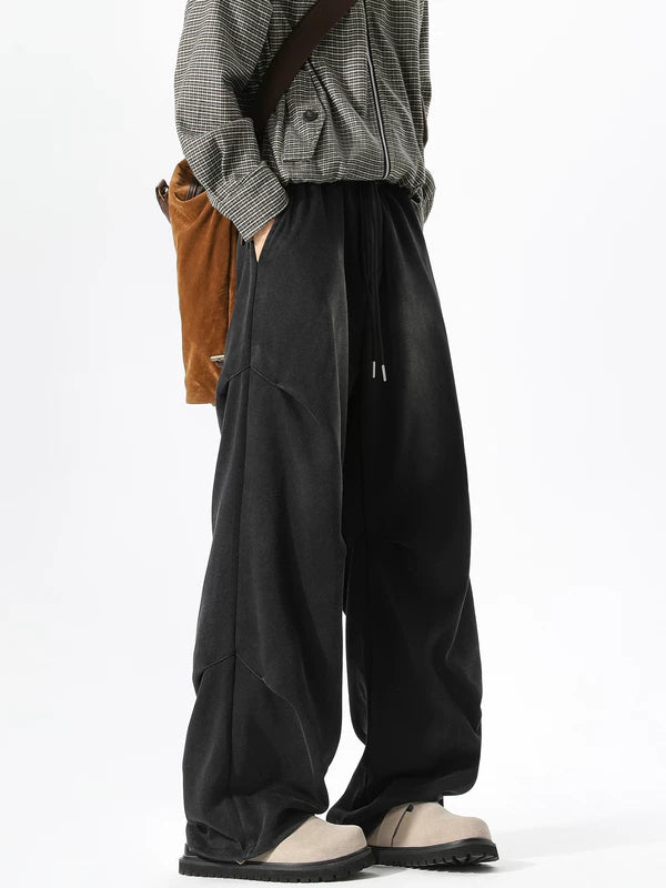 Retro Wide Leg Pleated Casual Pants 3