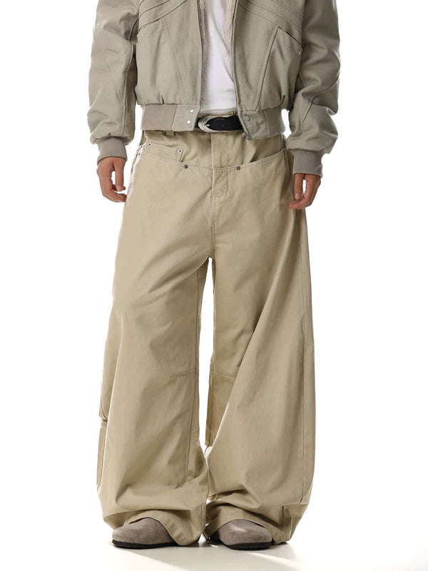 Retro Wide Leg Straight Cargo Pants 2