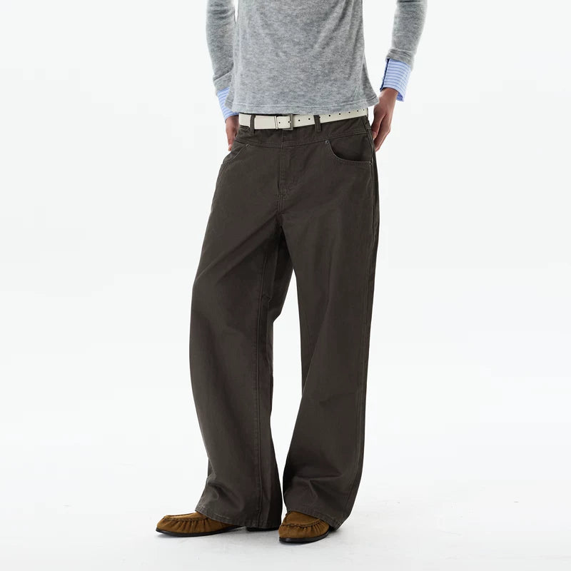 6183006550353,6183006550354,6183006550355,6183006550356,6183006550357, Retro Wide-Leg Straight Fit Jeans Pants