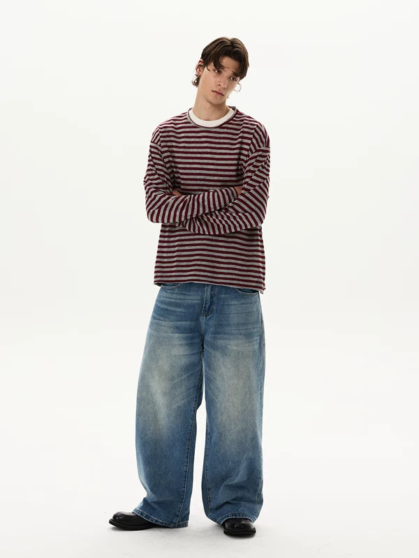 Retro Wide Leg Straight Jeans Pants 2