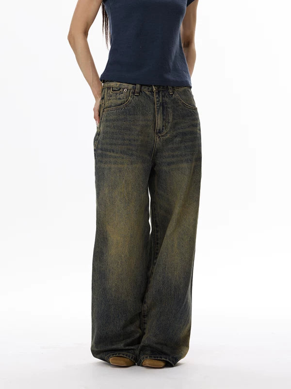 Retro Wide Leg Street Style Jeans Pants 3