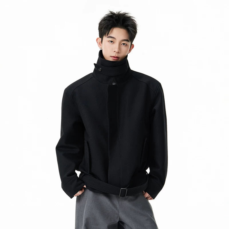 Retro Wool Belted Zip Jacket 3