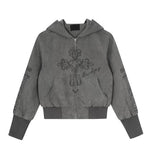 1627207:28334,6005697405383,1627207:28334,6005697405381,1627207:28334,6005697405382,6005697405383,6005697405381,6005697405382, Retro Zip Front Hooded Sweatshirt