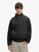 Reversible Houndstooth Collar Harrington Jacket 2